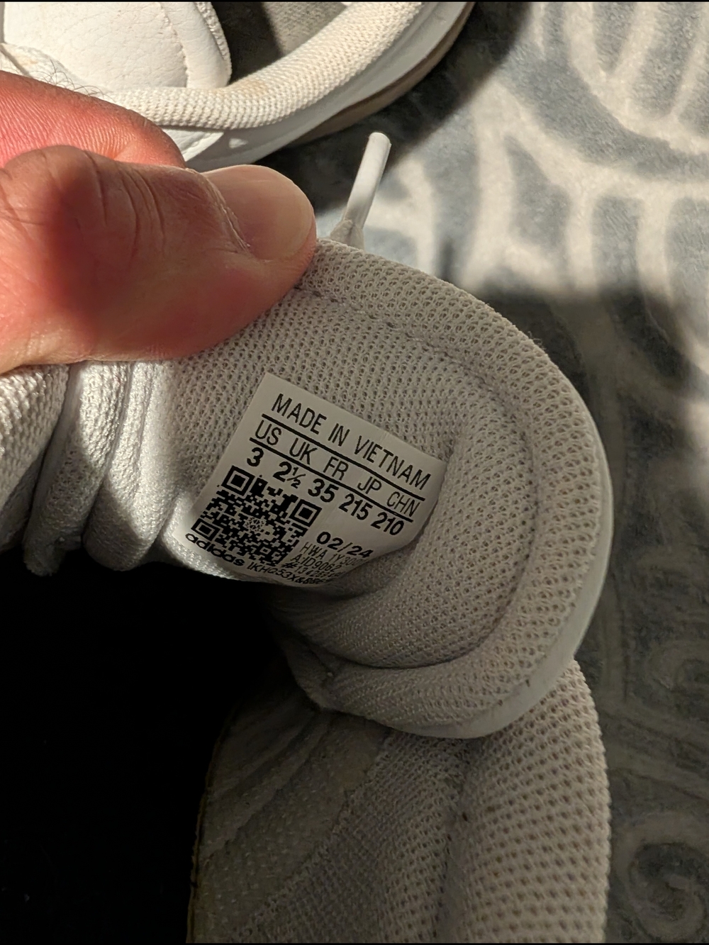 adidas Kids White Mesh Lace-Up Sneakers